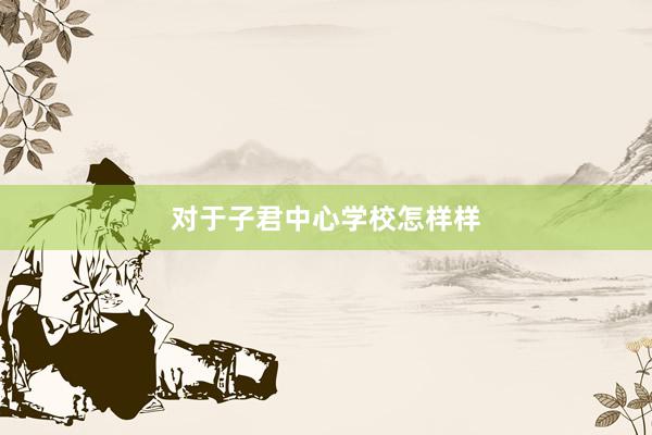 对于子君中心学校怎样样