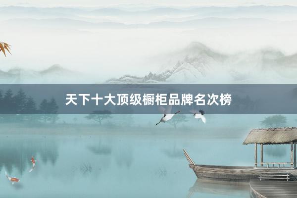 天下十大顶级橱柜品牌名次榜